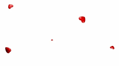 Red hearts rotating on the white background Stock Footage 65817633