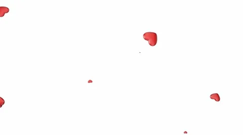 Red hearts rotating on the white background Stock Footage 65817642
