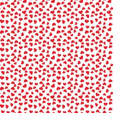 Red hearts seamless bakground pattern Stock Illustration