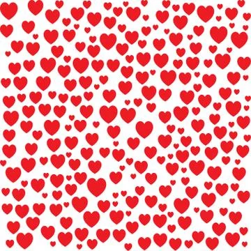 Red hearts seamless bakground pattern Illustrazione stock