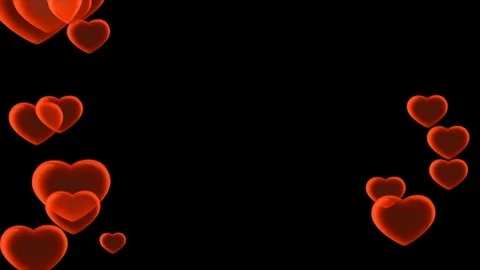 Red Hearts Seamless Loop Alpha Channel Stock Footage 79020372