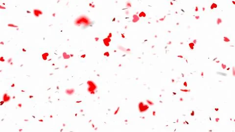 Red hearts soar background Stock Illustration