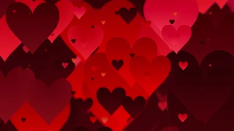 Red Hearts Transition Animation with Alpha Channel Covering Full Screen Stock Footage 328443220