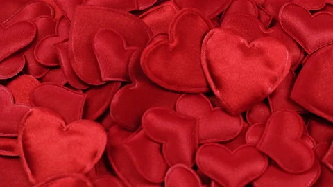 Red hearts for Valentine's Day. Selective focus. Stock Footage 169531007