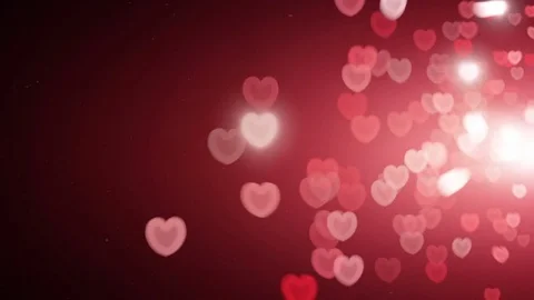Red Hearts Wedding Background Stock Footage 77831276