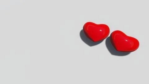 Red hearts on the white background Stock Illustration