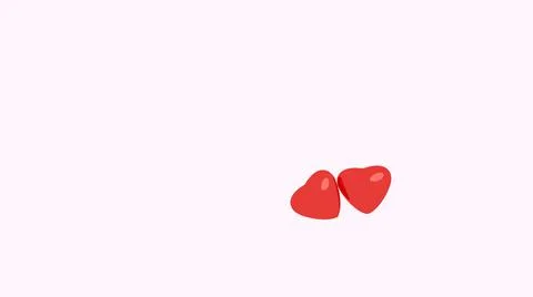 Red hearts on white background Stock Illustration
