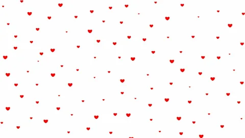 Red hearts white Stock Footage 232258782