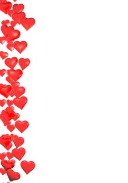 Red hearts in white Illustrazione stock