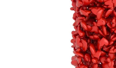 Red Hearts On White Surface Stock Illustration