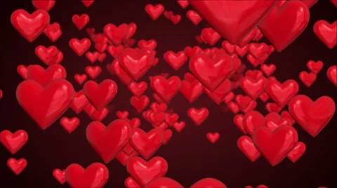 Red Hearts.Seamless loop Stock Footage 46423656