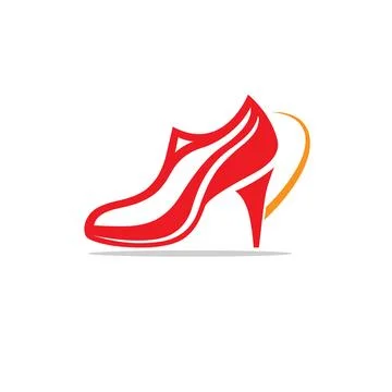 Red Heel Logo Stock Illustration