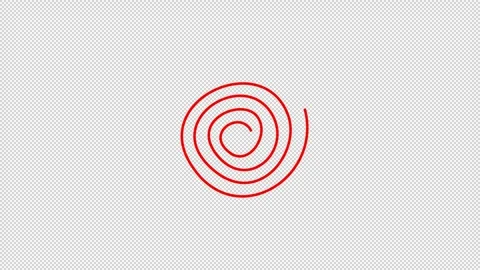 Red helical coil animation, alpha channel Video stock 245126578