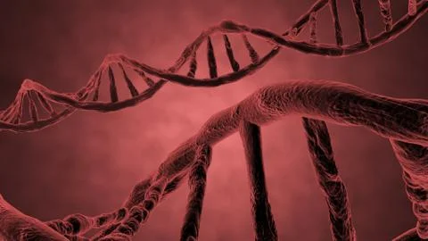 Red helix of DNA Stock Illustration