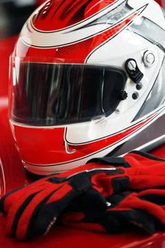 Red helmet Stock Photos