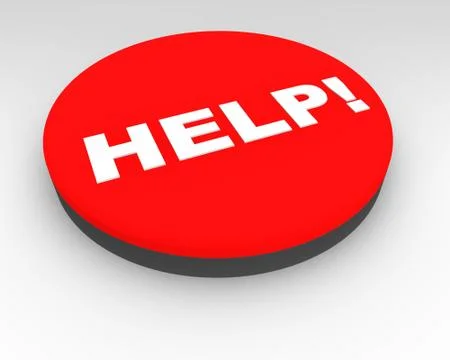 Red help button Illustrazione stock