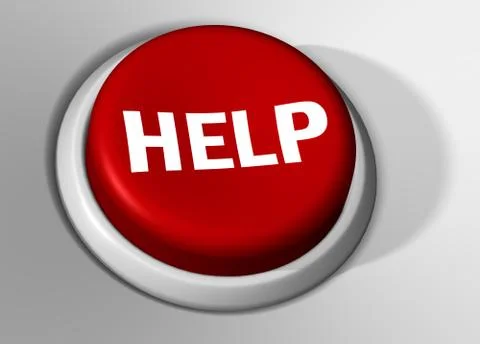 Red help button Stock Illustration