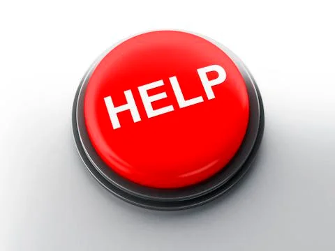 Red help button Stock Illustration