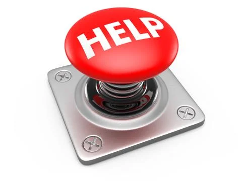 Red help button Illustrazione stock