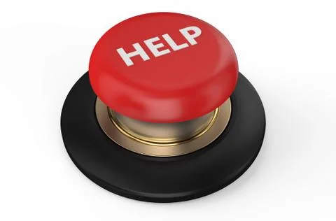 Red help button Stock Illustration