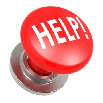 Red help button Illustrazione stock