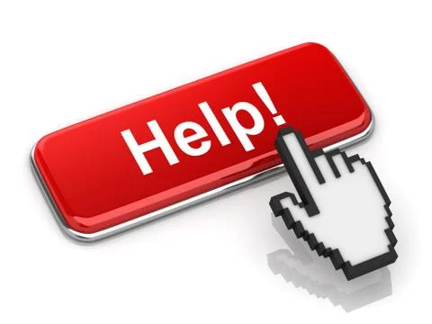 Red Help Button Stock Illustration