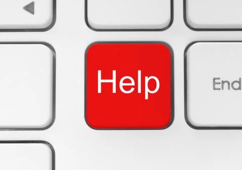 Red help button. Stock Photos