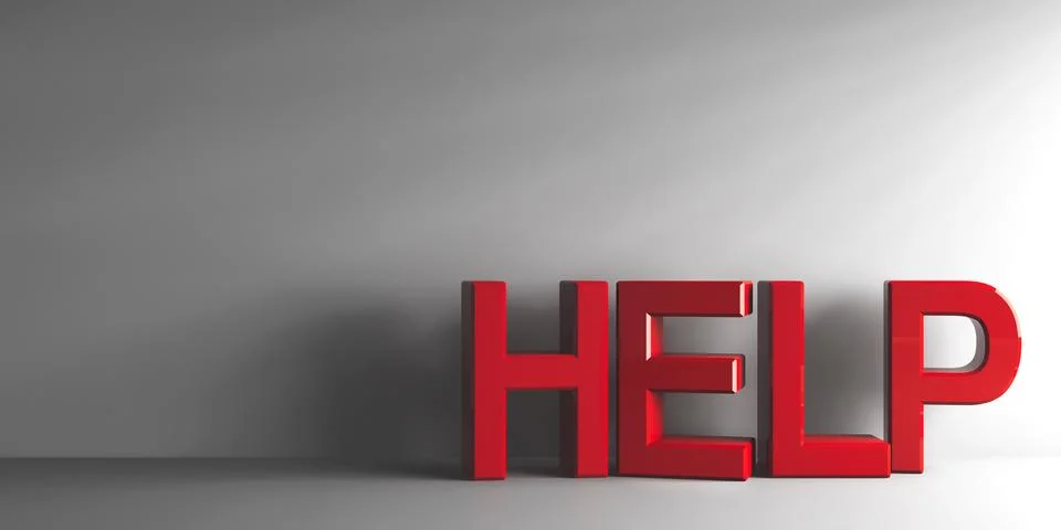 Red help Stock Illustration