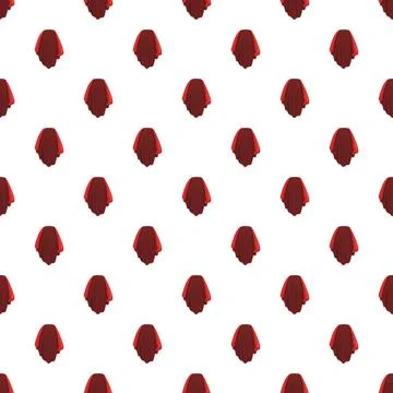 Red hero cape pattern seamless textile design Stock Illustration