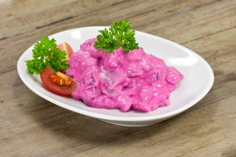 Red herring salad Stock Photos