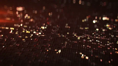 Red HEX computer code seamless loop 3D render animation Stock Footage 156726134