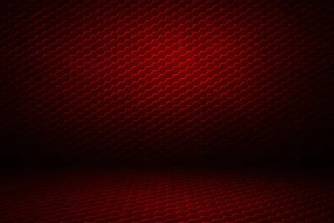 Red hexagon background and texture. Stock Illustration