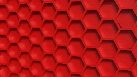 The Red hexagon for Background or Abstract  concept 3d rendering. 스톡 일러스트