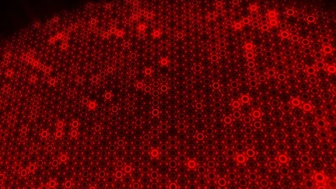 Red hexagon grid Stock Footage 89678890