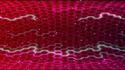 Red hexagon loop motion light digital animation 스톡 동영상 146167706