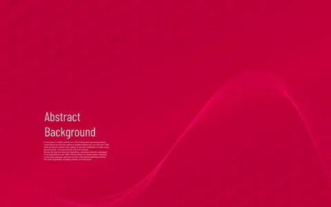 Red hexagon network and dynamic white wave background Stock Illustration