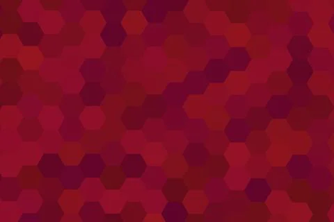 Red hexagon pattern background with abstract geometric design イラスト素材