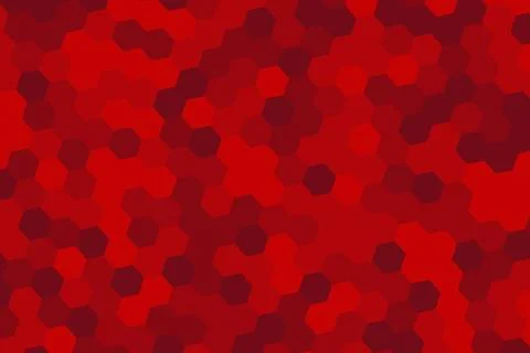 Red hexagon pattern background with dark accents Stock Photos