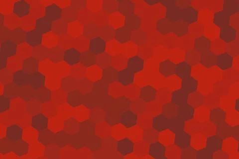 Red hexagon pattern with dark accents on a vibrant background Stock Photos
