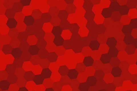 Red hexagon pattern with dark and light shades background Stock Photos