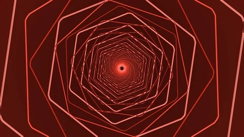 Red Hexagon Rotation Stock Footage 100648438