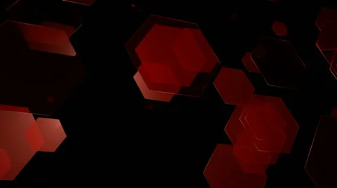 Red hexagonal array Stock Footage 52761590
