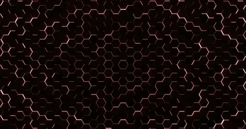 Red Hexagonal Floor Loop Background Stock Footage 62464695
