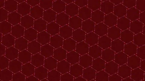 Red hexagonal patterned background for design projects. Abstract geometric Stock Illustration
