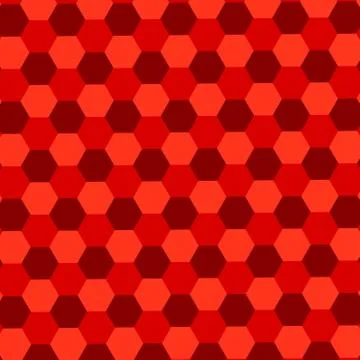 Red Hexagons Background. Abstract Geometric Pattern. Mosaic Tile Wallpaper. Stock Illustration