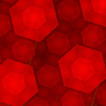 Red Hexagons Stock Illustration