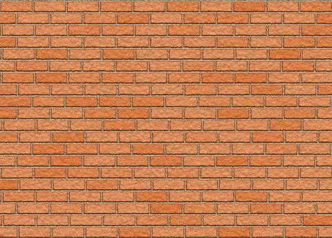 Red hi-res brick wall pattern Stock Illustration