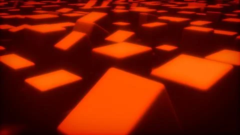 Red hi-tech cg pattern of geometry cubes - randomization イラスト素材