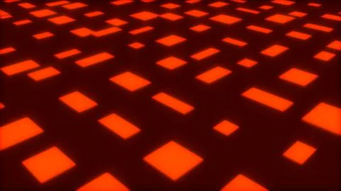 Red hi-tech cg pattern of graphic cubes - randomize - abstract 3D rendering Stock Illustration
