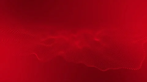 Red hi-tech circular dots wavy pattern technology prospective background Stock Footage 302558323